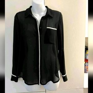 Nwot Naked Zebra sheer blouse